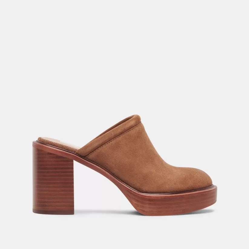 Mules & Clogs | Heels | Dolce Vita CASTEL HEELS CHESTNUT SUEDE CHESTNUTSUEDE