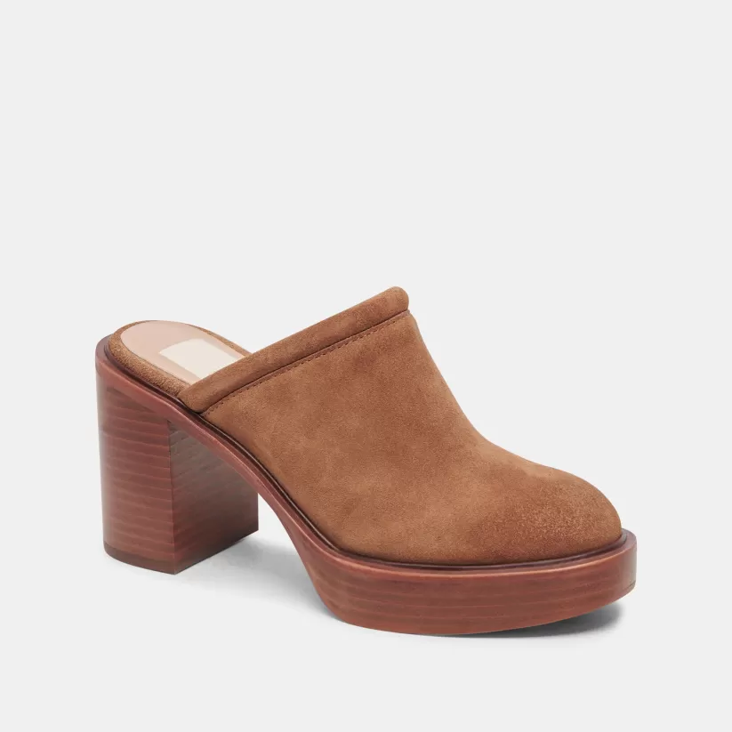 Mules & Clogs | Heels | Dolce Vita CASTEL HEELS CHESTNUT SUEDE CHESTNUTSUEDE
