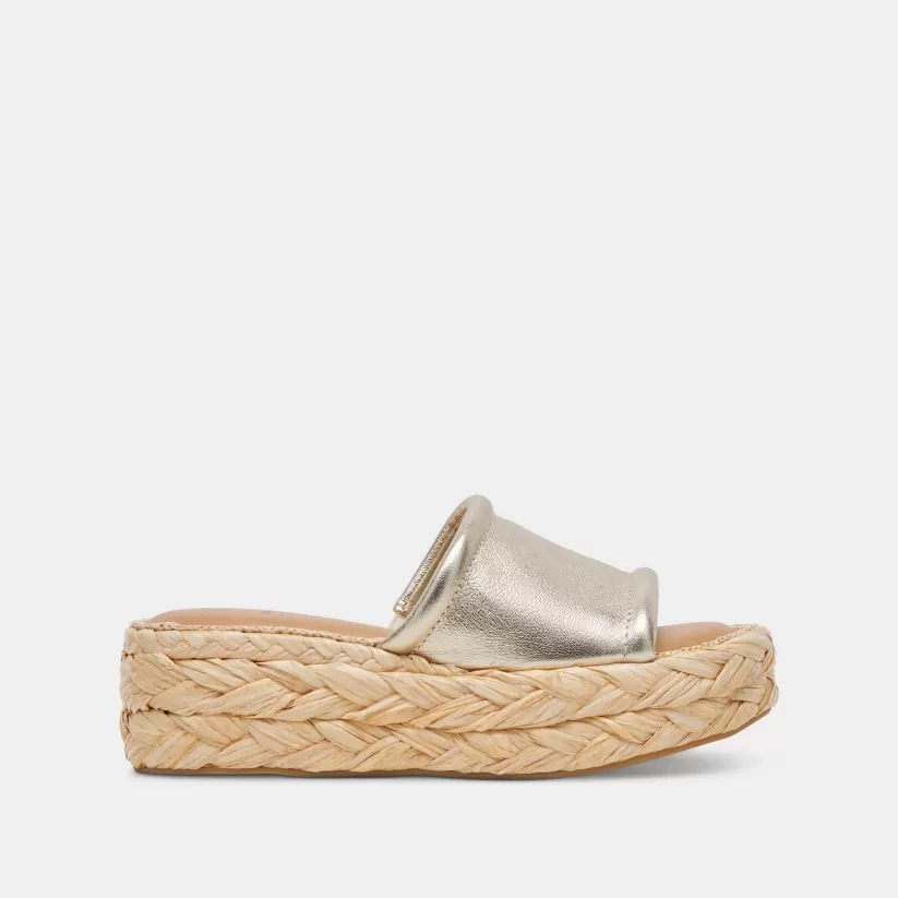 Wide Widths | Sandals | Dolce Vita CHAVI WIDE SANDALS LIGHT GOLD METALLIC LEATHER LIGHTGOLDMETALLICLEATHER