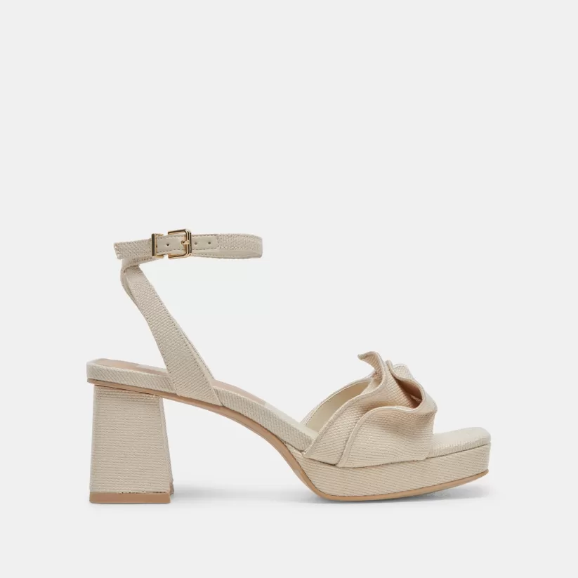 Sandals | Heels | Dolce Vita CHEER HEELS IVORY RAFFIA IVORYRAFFIA