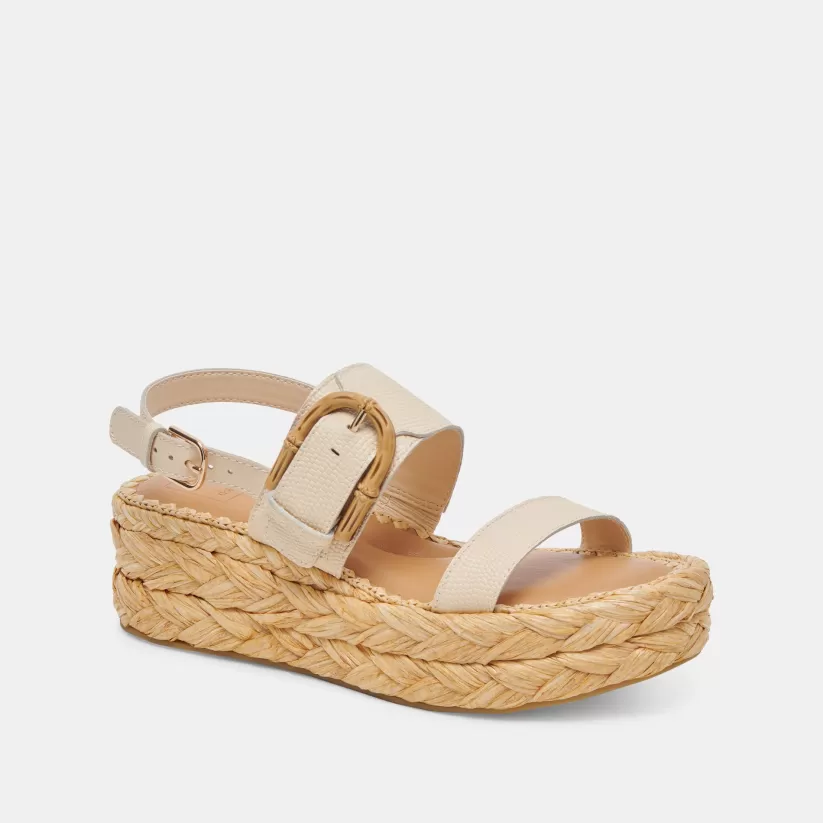 Sandals | Dolce Vita CHERA SANDALS BONE EMBOSSED LEATHER BONEEMBOSSEDLEATHER