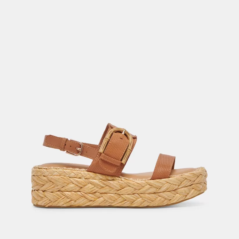 Sandals | Dolce Vita CHERA SANDALS TAN EMBOSSED LEATHER TANEMBOSSEDLEATHER