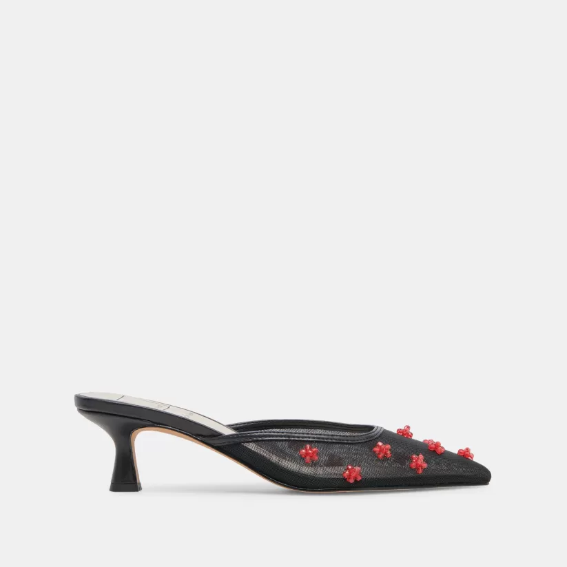 Heels | Dolce Vita CLAIRE HEELS BLACK RED MESH BLACKREDMESH