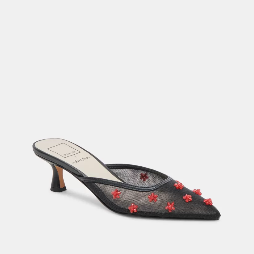 Heels | Dolce Vita CLAIRE HEELS BLACK RED MESH BLACKREDMESH