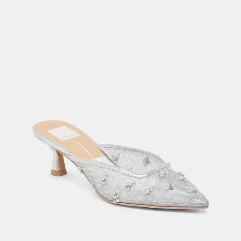 Make It Metallic | Heels | Dolce Vita CLARA HEELS SILVER MESH SILVERMESH