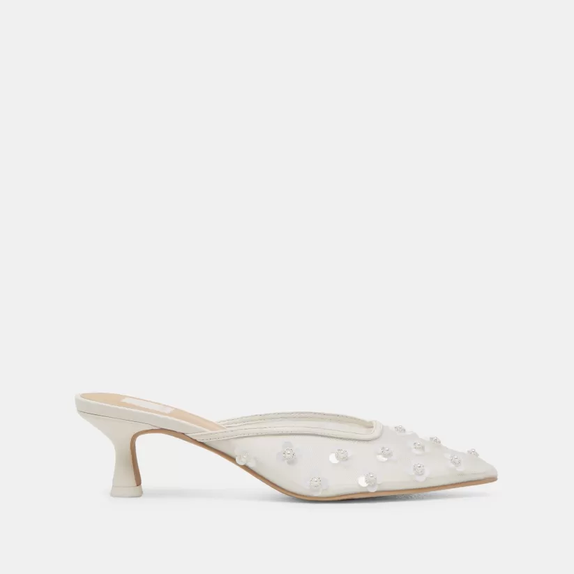 Heels | Dolce Vita CLARA PEARL HEELS TRUE WHITE DAISY MESH TRUEWHITEDAISYMESH