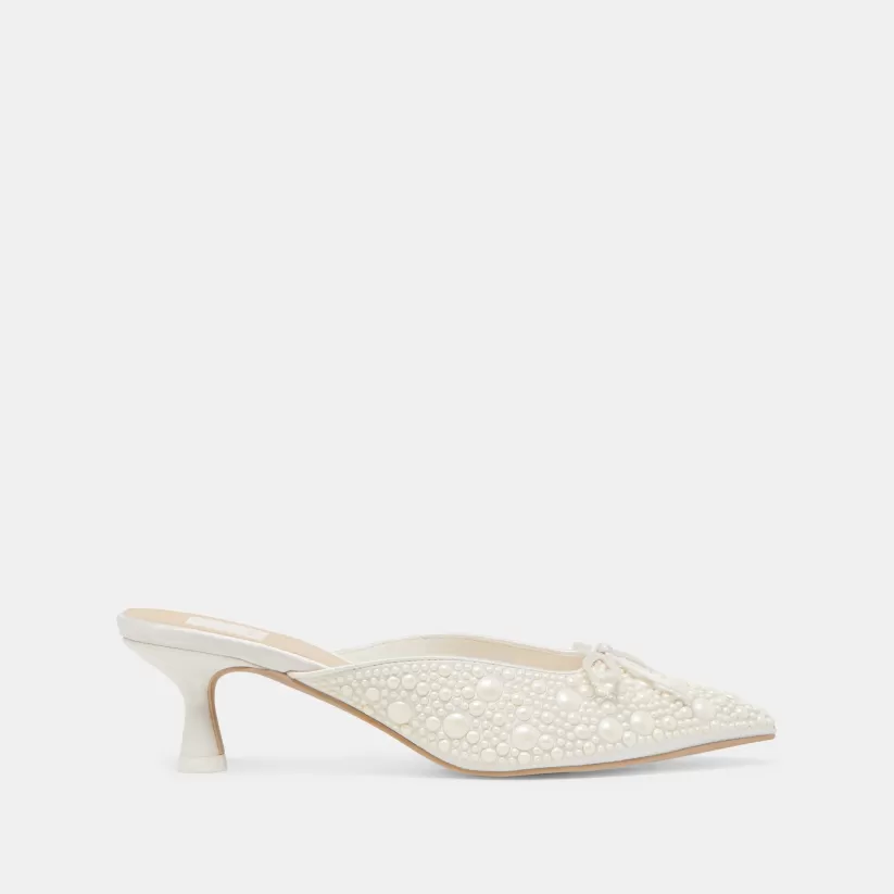 Heels | Dolce Vita CLAYTN PEARL HEELS TRUE WHITE SATIN TRUEWHITESATIN