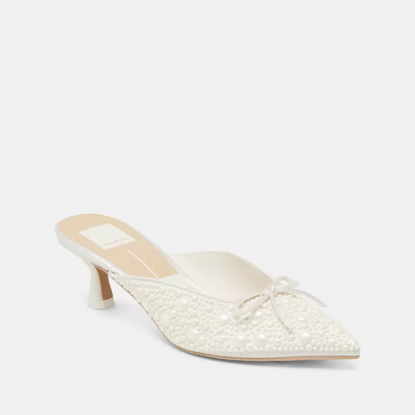 Heels | Dolce Vita CLAYTN PEARL HEELS TRUE WHITE SATIN TRUEWHITESATIN