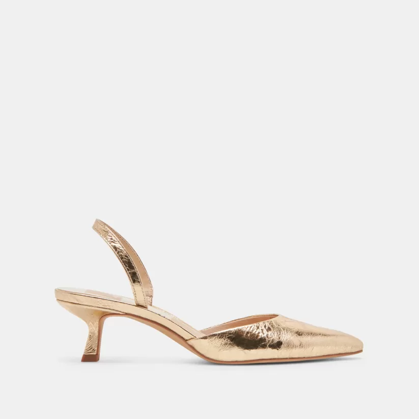 Make It Metallic | Heels | Dolce Vita CORSA HEELS GOLD DISTRESSED LEATHER GOLDDISTRESSEDLEATHER