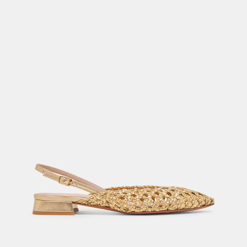Make It Metallic | Flats & Loafers | Dolce Vita CYNDI FLATS GOLD WOVEN GOLDWOVEN