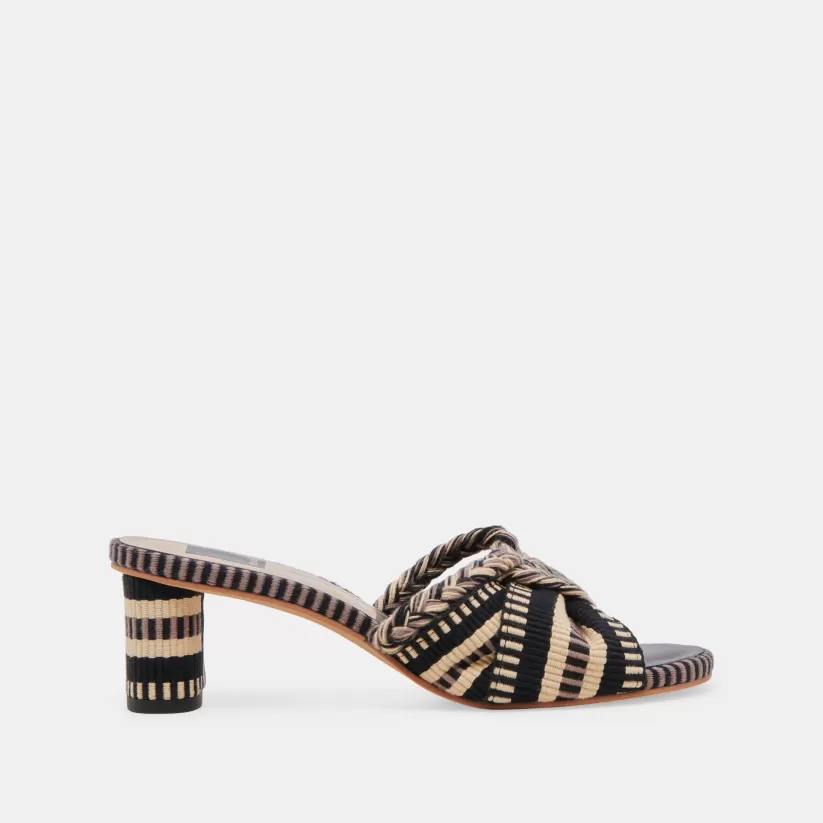 Sandals | Heels | Dolce Vita DALLIE HEELS BLACK MULTI WOVEN BLACKMULTIWOVEN