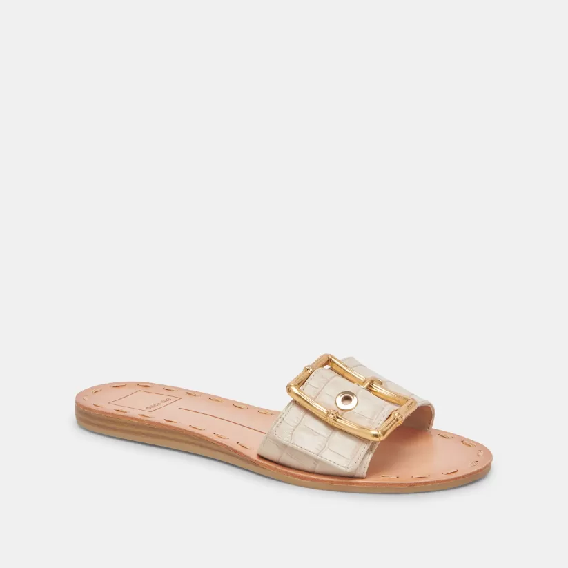 Sandals | Dolce Vita DASA SANDALS BONE EMBOSSED LEATHER BONEEMBOSSEDLEATHER
