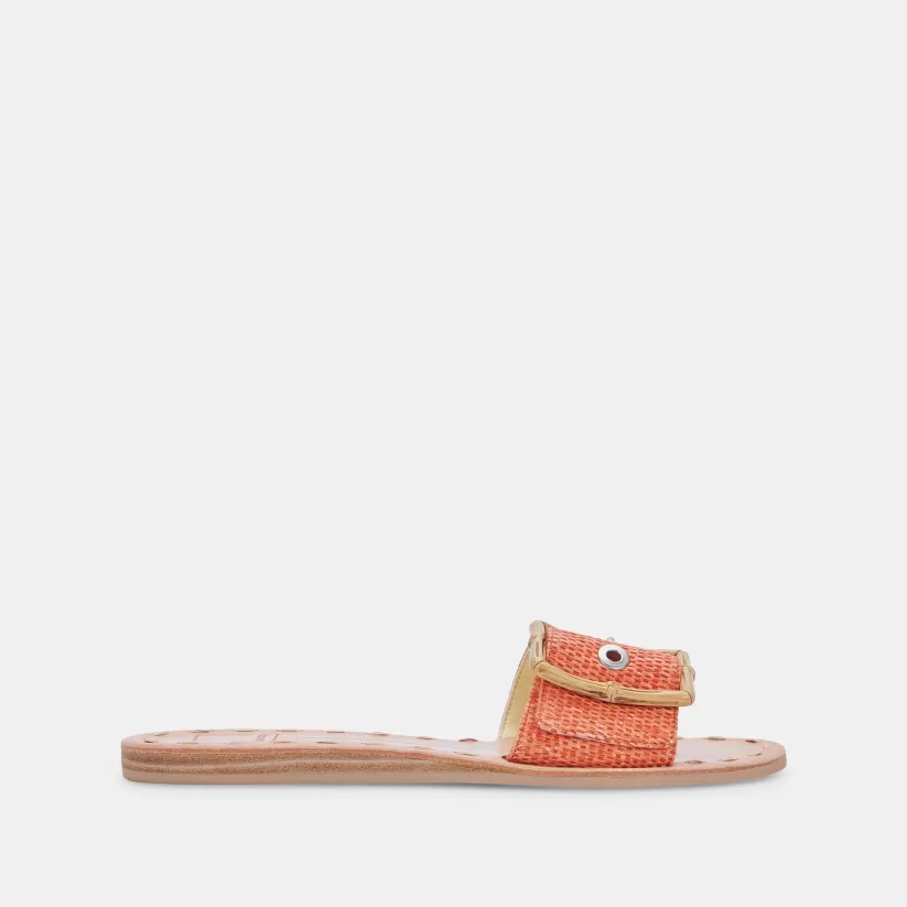 Sandals | Dolce Vita DASA SANDALS ORANGE RAFFIA ORANGERAFFIA