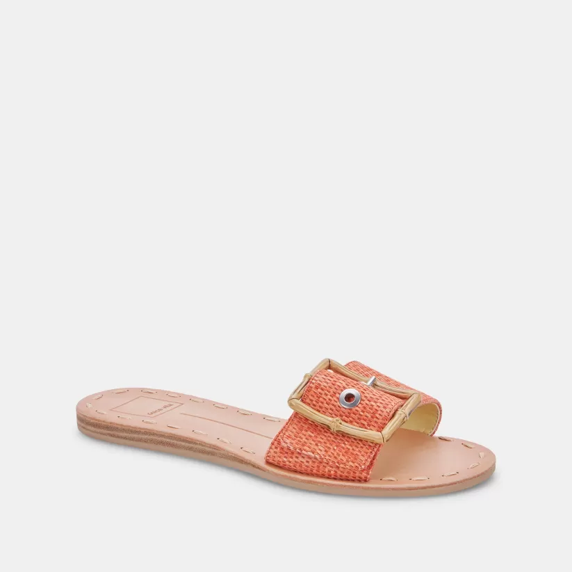 Sandals | Dolce Vita DASA SANDALS ORANGE RAFFIA ORANGERAFFIA