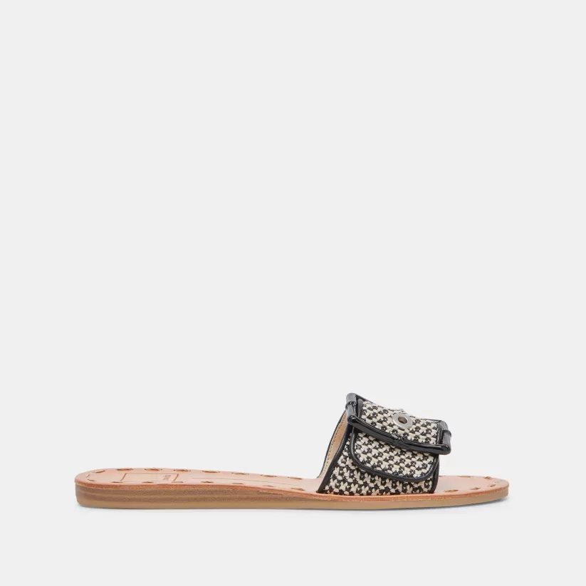 Wide Widths | Sandals | Dolce Vita DASA WIDE SANDALS BLACK NATURAL RAFFIA BLACKNATURALRAFFIA
