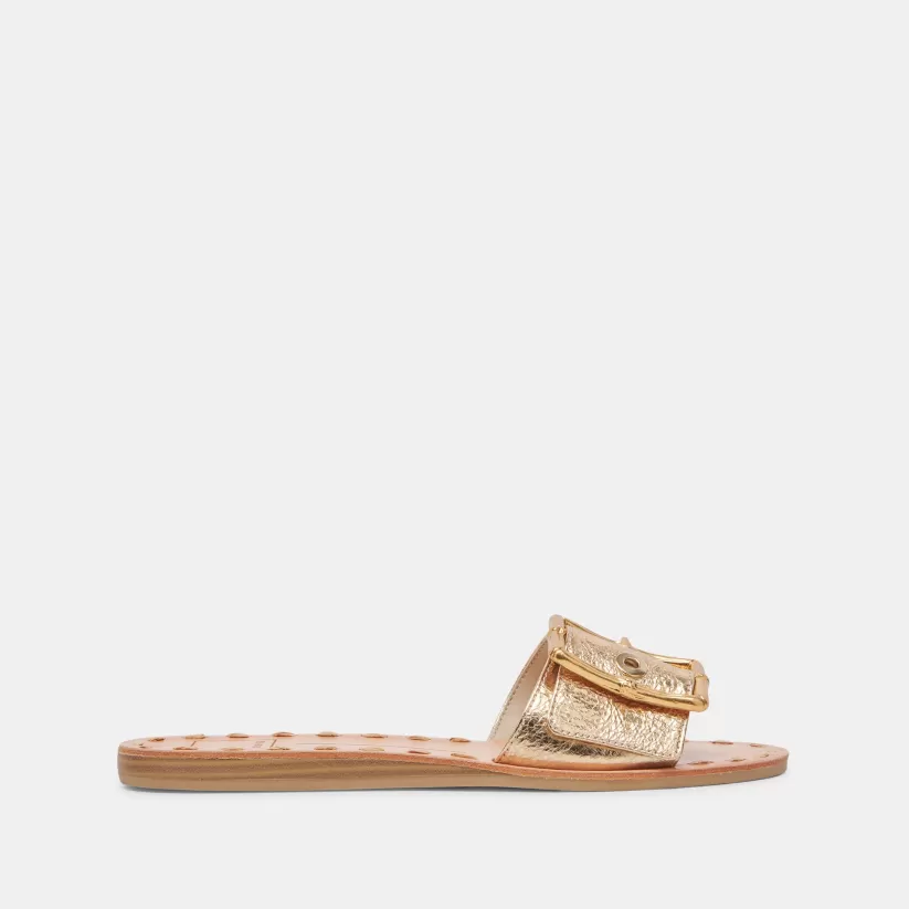 Wide Widths | Sandals | Dolce Vita DASA WIDE SANDALS GOLD CRACKLED LEATHER GOLDCRACKLEDLEATHER