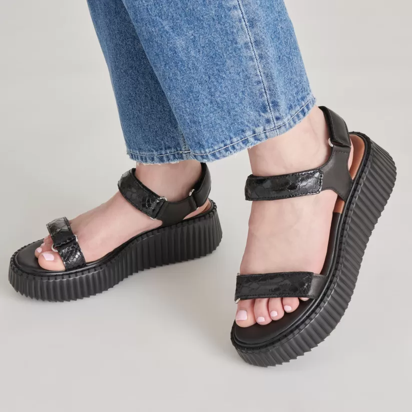 Sandals | Dolce Vita DEBRA SANDALS MIDNIGHT EMBOSSED LEATHER MIDNIGHTEMBOSSEDLEATHER