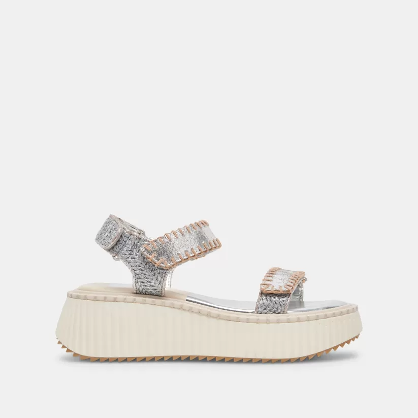 Sandals | Dolce Vita DEBRA SANDALS SILVER DISTRESSED LEATHER SILVERDISTRESSEDLEATHER