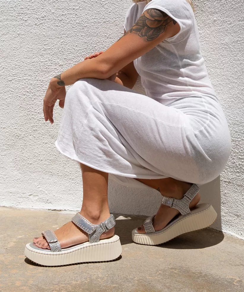 Sandals | Dolce Vita DEBRA SANDALS SILVER DISTRESSED LEATHER SILVERDISTRESSEDLEATHER