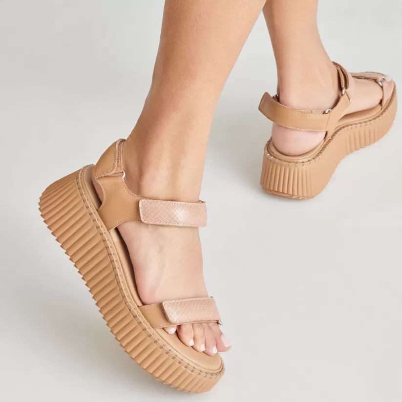Sandals | Dolce Vita DEBRA SANDALS TOFFEE EMBOSSED LEATHER TOFFEEEMBOSSEDLEATHER