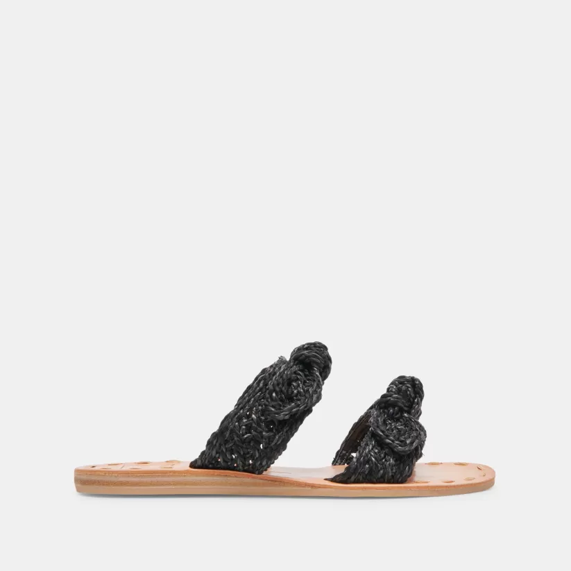 Wide Widths | Sandals | Dolce Vita DINAH WIDE SANDALS ONYX RAFFIA ONYXRAFFIA