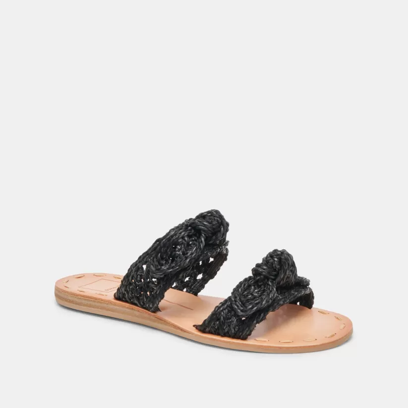 Wide Widths | Sandals | Dolce Vita DINAH WIDE SANDALS ONYX RAFFIA ONYXRAFFIA