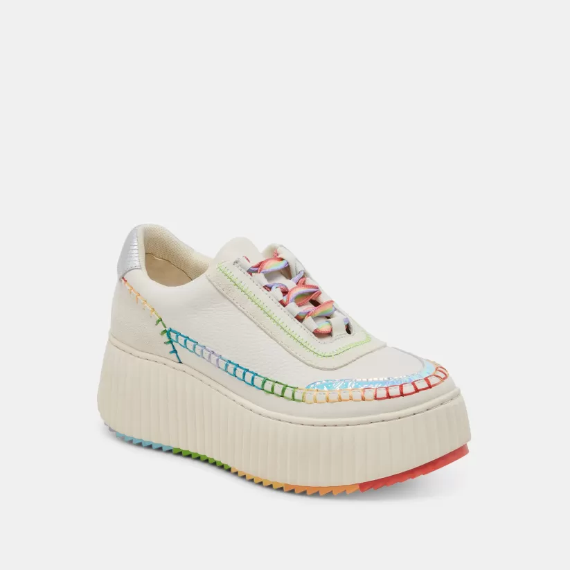 Extended Sizing | Sneakers | Dolce Vita DOLEN PRIDE SNEAKERS WHITE MULTI LEATHER WHITEMULTILEATHER