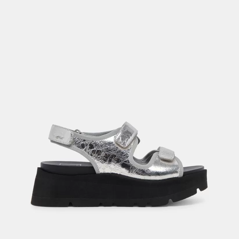 Sandals | Dolce Vita DUBAI SANDALS SILVER DISTRESSED LEATHER SILVERDISTRESSEDLEATHER