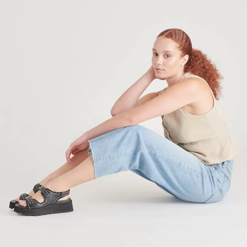 Sandals | Dolce Vita DUBAI STUD SANDALS MIDNIGHT CRINKLE PATENT MIDNIGHTCRINKLEPATENT