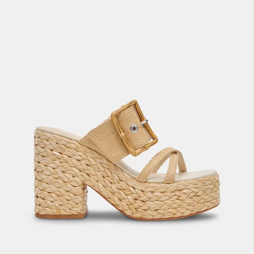 Sandals | Heels | Dolce Vita EDWINA HEELS LT NATURAL RAFFIA LTNATURALRAFFIA