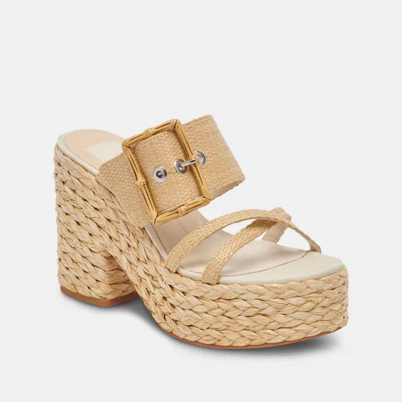 Sandals | Heels | Dolce Vita EDWINA HEELS LT NATURAL RAFFIA LTNATURALRAFFIA