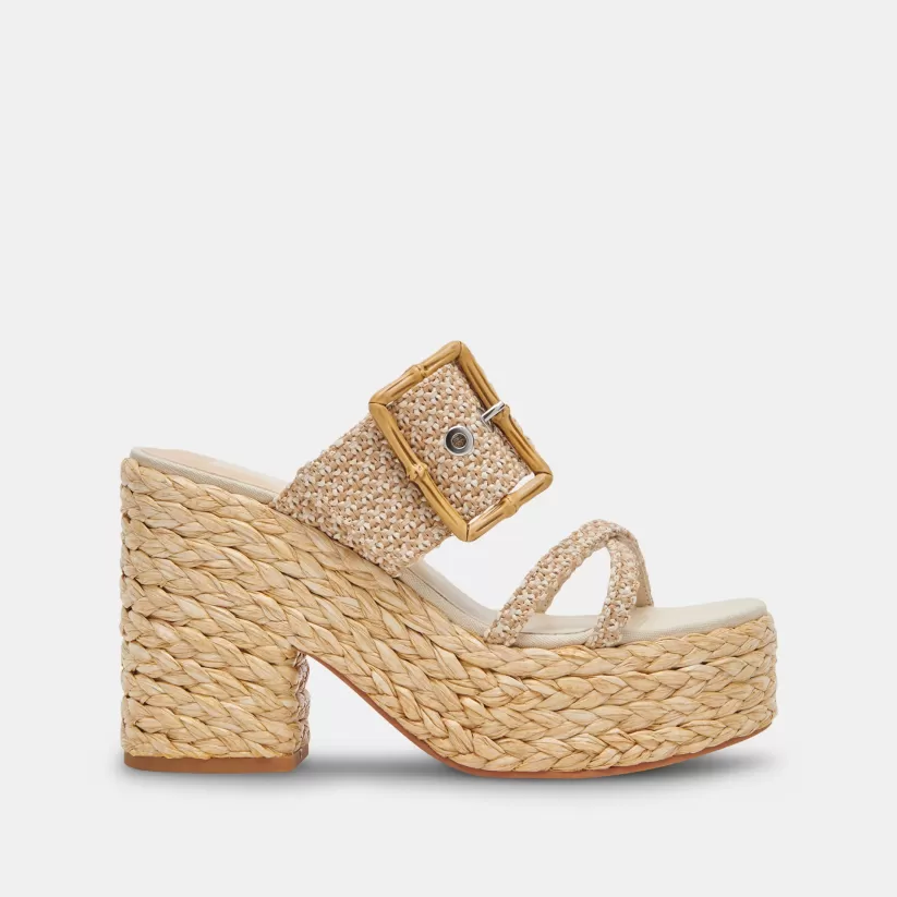 Sandals | Heels | Dolce Vita EDWINA HEELS WHITE NATURAL RAFFIA WHITENATURALRAFFIA