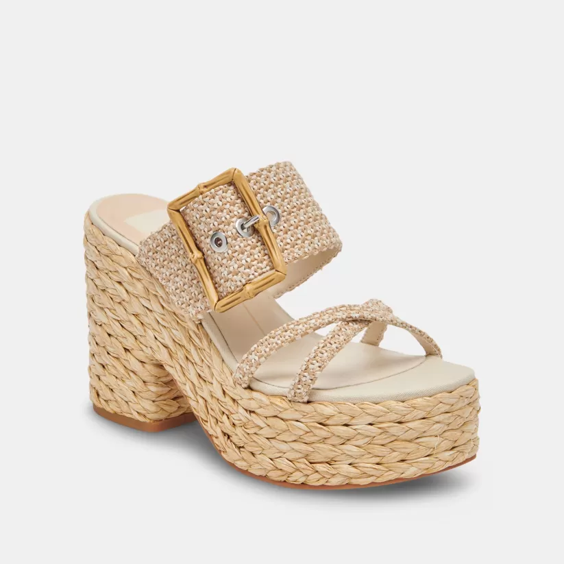 Sandals | Heels | Dolce Vita EDWINA HEELS WHITE NATURAL RAFFIA WHITENATURALRAFFIA