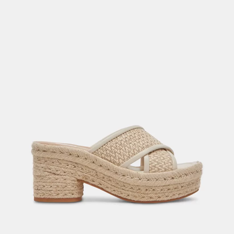Wedges | Sandals | Dolce Vita ELDORA HEELS NATURAL WHITE RAFFIA NATURALWHITERAFFIA