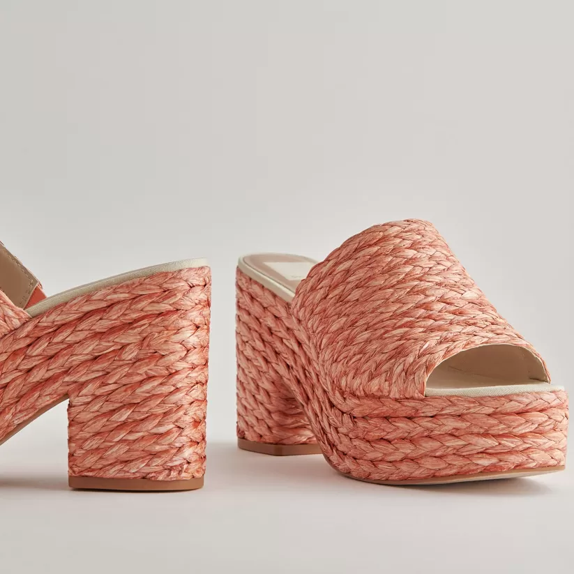 Wedges | Dolce Vita ELORA HEELS ORANGE RAFFIA ORANGERAFFIA