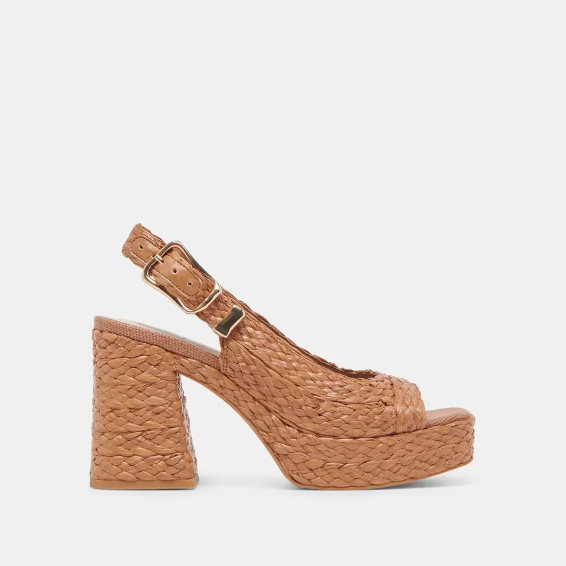 Heels | Dolce Vita FLORES HEELS COGNAC RAFFIA COGNACRAFFIA