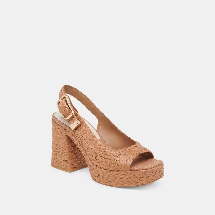 Heels | Dolce Vita FLORES HEELS COGNAC RAFFIA COGNACRAFFIA