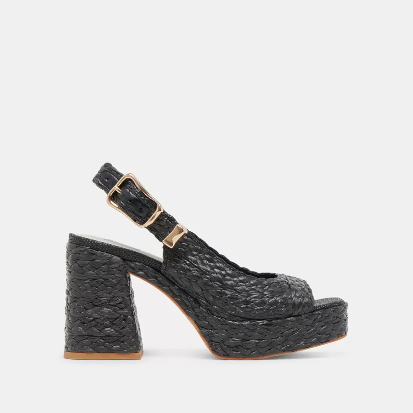 Heels | Dolce Vita FLORES HEELS ONYX RAFFIA ONYXRAFFIA