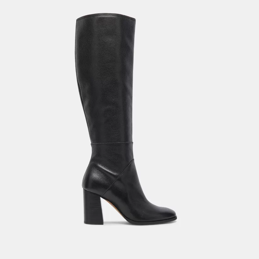Wide Calf | Dolce Vita FYNN WIDE CALF BOOTS ONYX LEATHER ONYXLEATHER