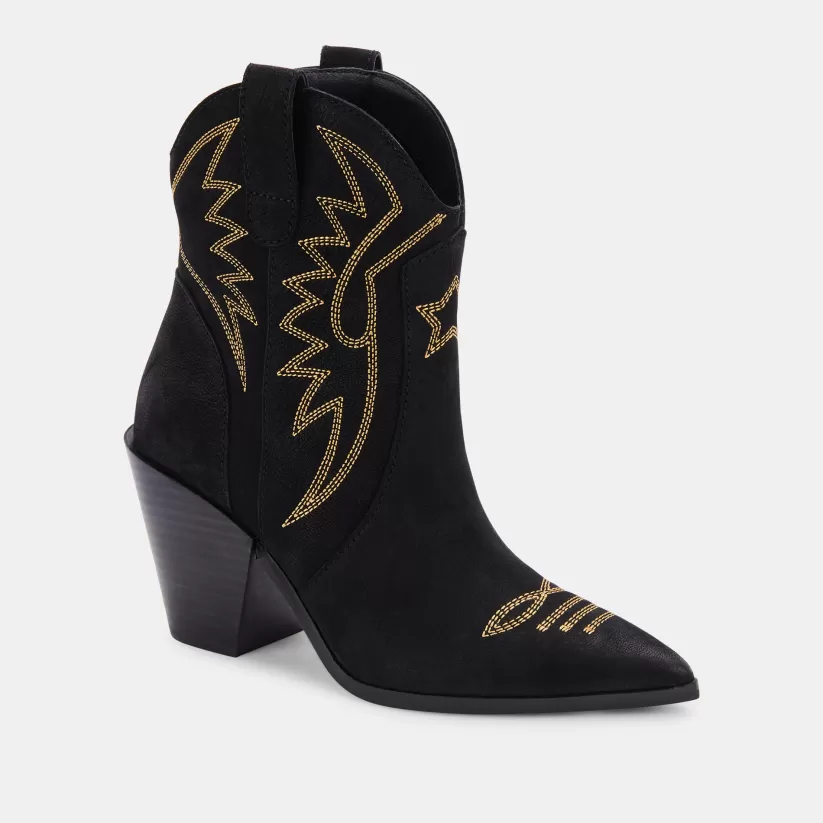 Western Inspired | Dolce Vita GINNI BOOTIES BLACK NUBUCK BLACKNUBUCK