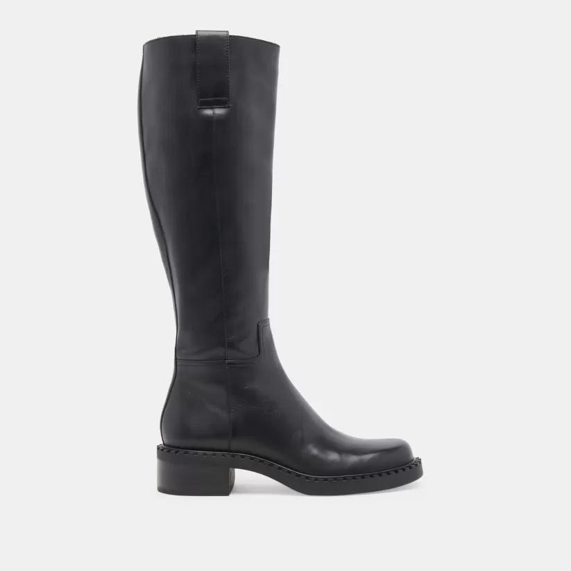 Tall Boots | Extra Wide Calf | Dolce Vita GLORY H2O EXTRA WIDE CALF BOOTS BLACK LEATHER BLACKLEATHER