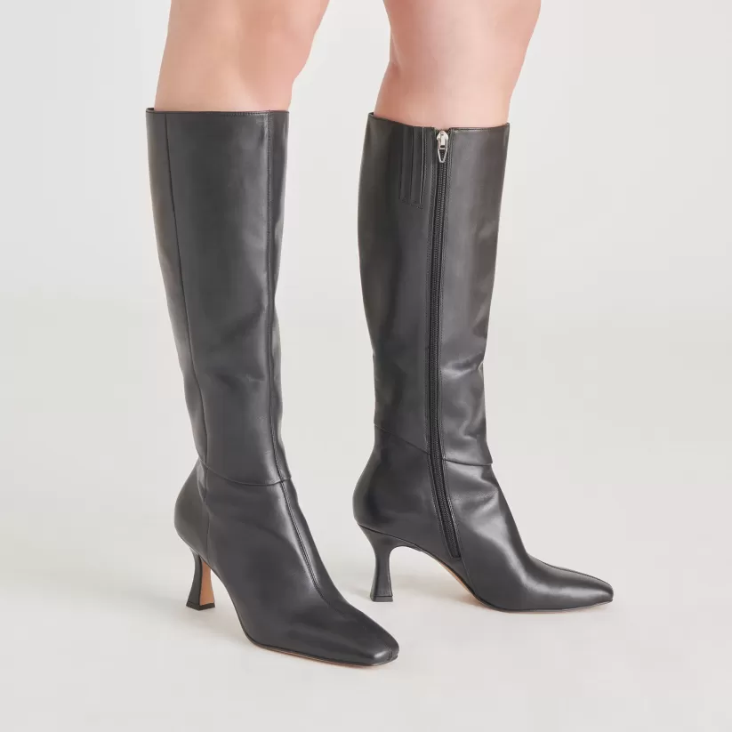 Tall Boots | Boots & Booties | Dolce Vita GYRA BOOTS BLACK LEATHER BLACKLEATHER