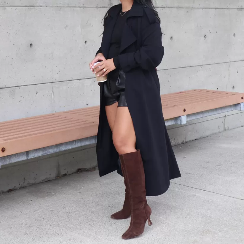 Tall Boots | Wide Calf | Dolce Vita GYRA WIDE CALF BOOTS DK BROWN SUEDE DKBROWNSUEDE