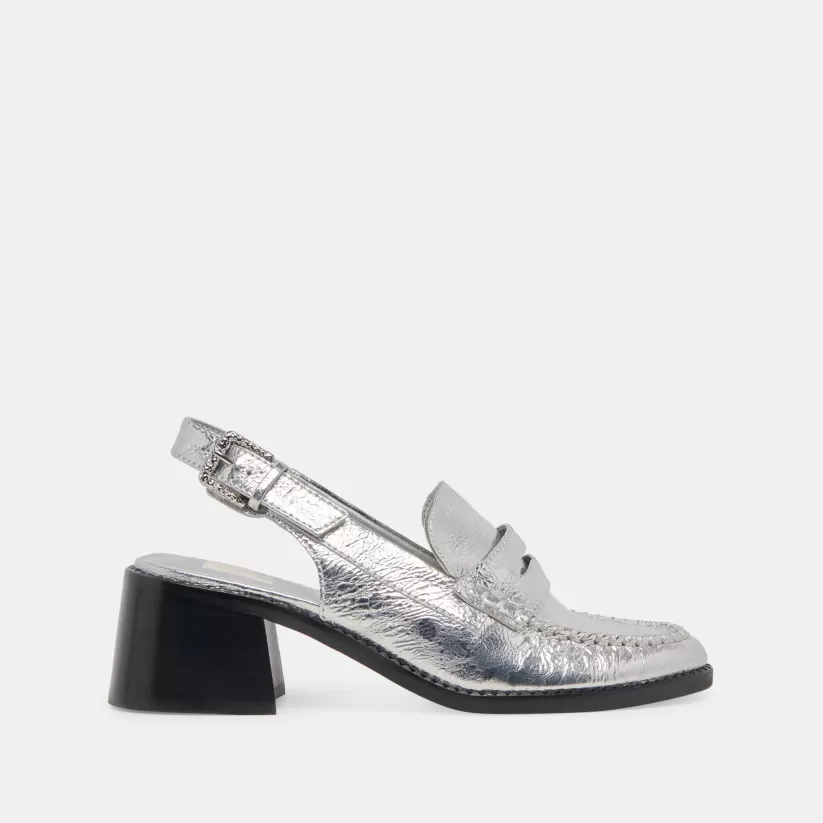 Heels | Flats & Loafers | Dolce Vita HARDI HEELS SILVER DISTRESSED LEATHER SILVERDISTRESSEDLEATHER