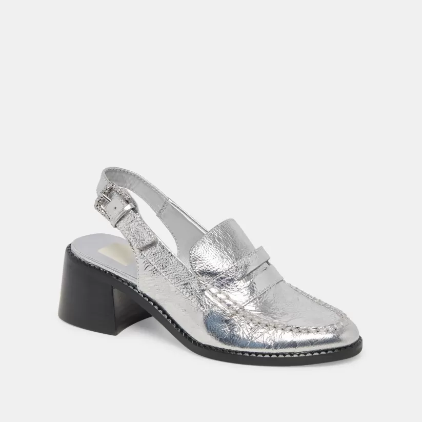 Heels | Flats & Loafers | Dolce Vita HARDI HEELS SILVER DISTRESSED LEATHER SILVERDISTRESSEDLEATHER