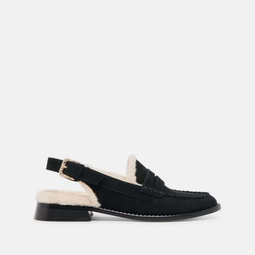 Mules & Clogs | Flats & Loafers | Dolce Vita HARDI PLUSH LOAFERS BLACK NUBUCK BLACKNUBUCK