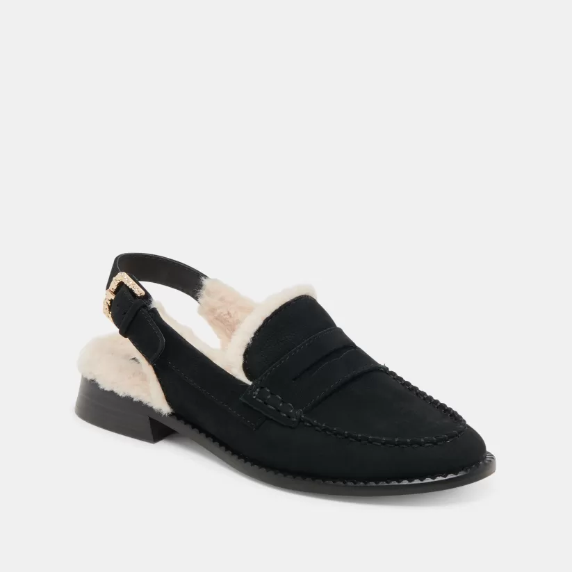 Mules & Clogs | Flats & Loafers | Dolce Vita HARDI PLUSH LOAFERS BLACK NUBUCK BLACKNUBUCK