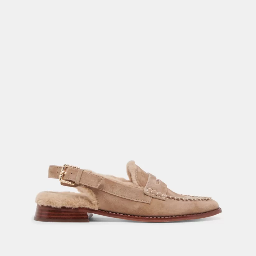 Mules & Clogs | Flats & Loafers | Dolce Vita HARDI PLUSH LOAFERS MUSHROOM SUEDE MUSHROOMSUEDE