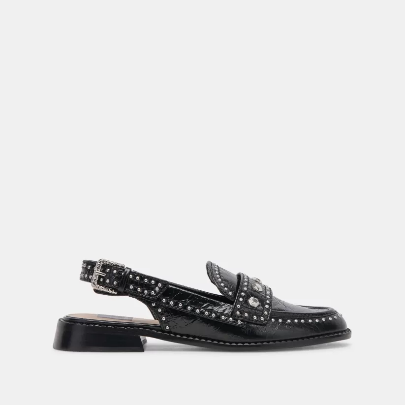Flats & Loafers | Dolce Vita HARDI STUD LOAFERS MIDNIGHT CRINKLE PATENT MIDNIGHTCRINKLEPATENT