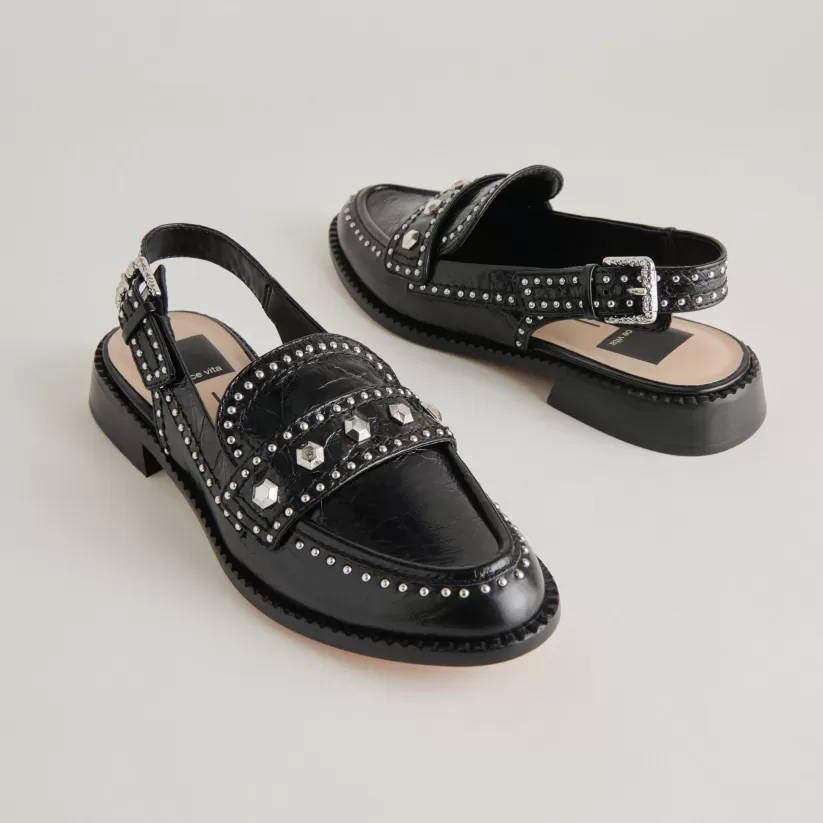 Flats & Loafers | Dolce Vita HARDI STUD LOAFERS MIDNIGHT CRINKLE PATENT MIDNIGHTCRINKLEPATENT